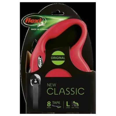 Flexi New Classic L 8m red (lente) - pavada suņiem