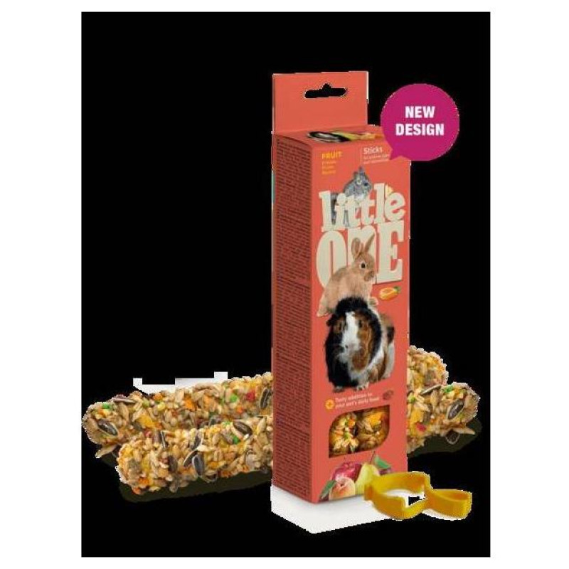 Mealberry Little One Sticks for guinea pigs, rabbits and chinchillas with fruits 2х60 g in box