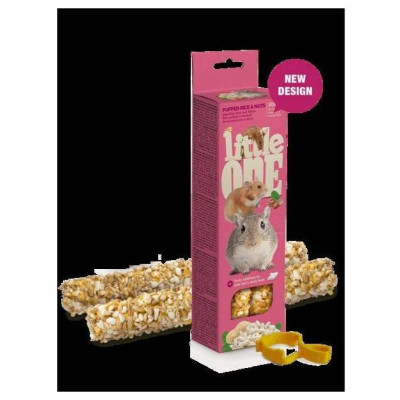 Mealberry Little One Sticks for hamsters, rats, mice and gerbils with puffed rice and nuts 2х55 g in box