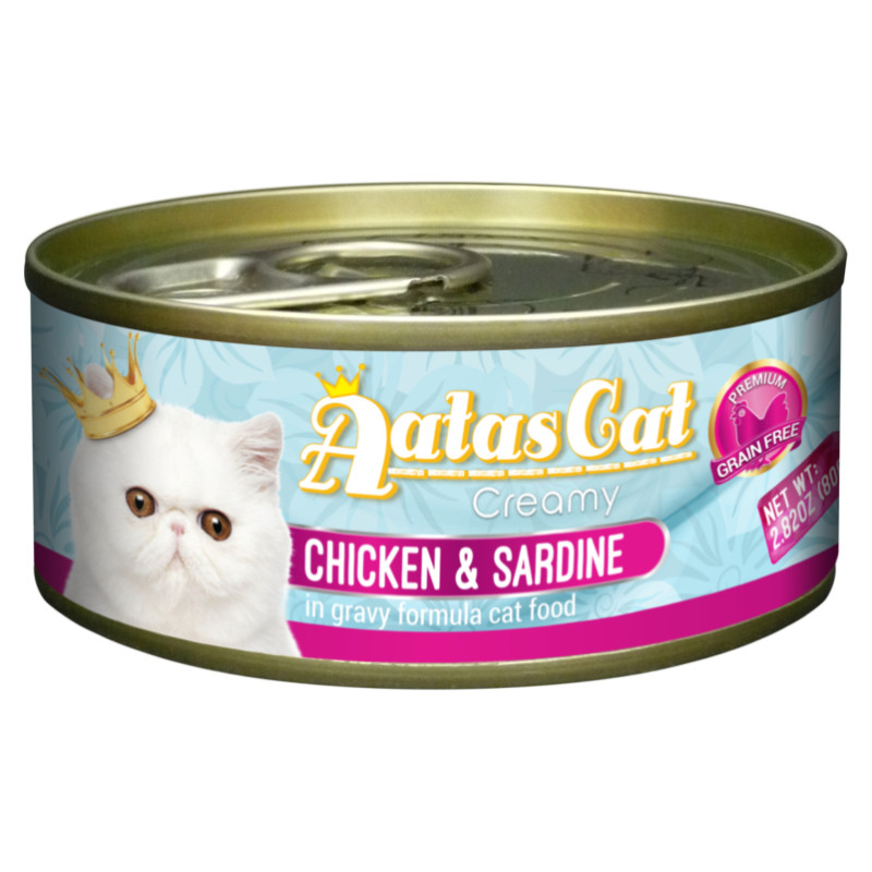 Aatas Cat Creamy Chicken&Sardine 80g - konservi kaķiem