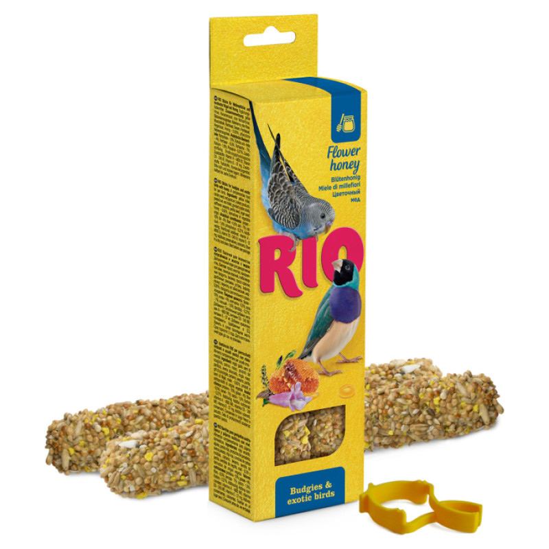 Mealberry RIO Sticks for budgies and exotic birds with honey 2x40 g - nūjiņas ar medu