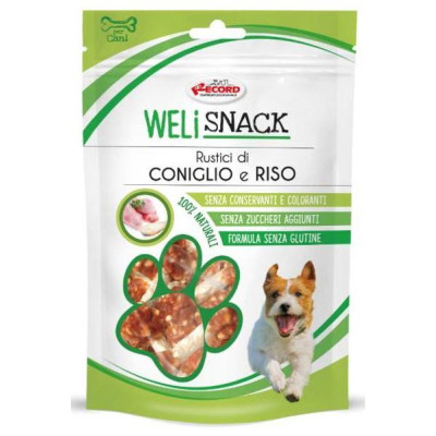 Record WELISNACKI kārums trusis ar rīsiem 75 g - papildbarība suņiem