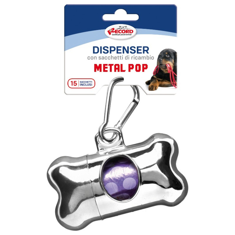 Record Dispensers izkārnījumu savāk&scaron;anas maisiņiem Metal 8x4x4,5cm