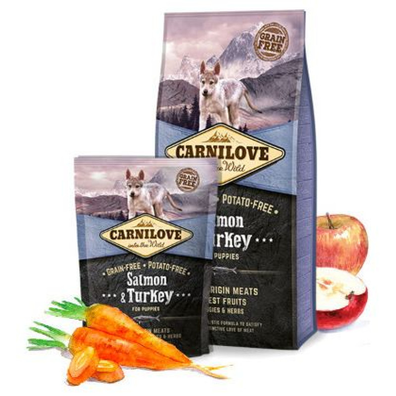 Carnilove Salmon & Turkey Puppy 1,5 kg barība suņiem