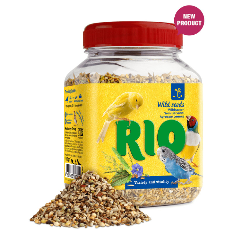 Mealberry RIO Wild seeds mix 240 g - papildbarība dekoratīvajiem putniem