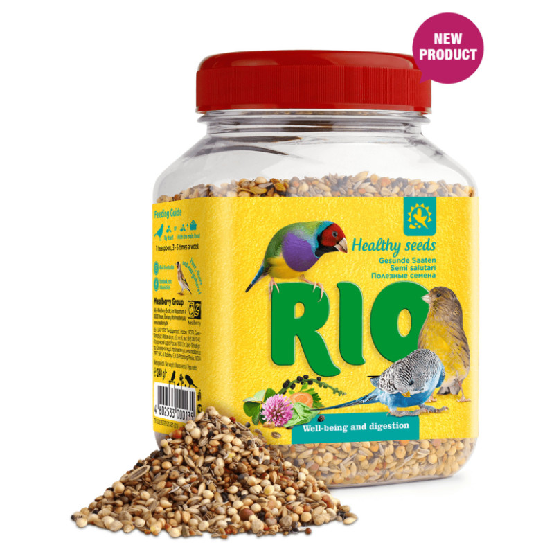 Mealberry RIO Healthy seeds 240 g - papildbarība dekoratīvajiem putniem