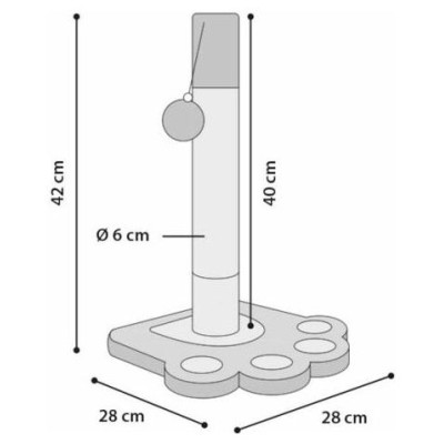Flamingo nagu asināmais 28x28x42cm tirkīzs/pelēks