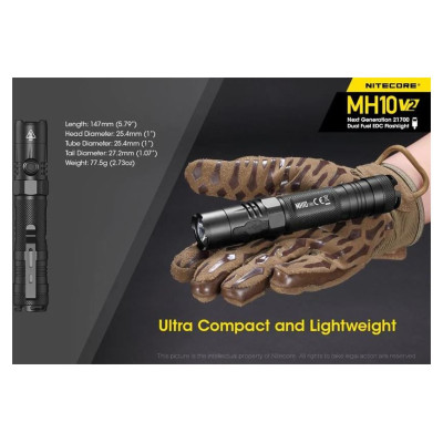 Nitecore FLASHLIGHT MH SERIES/1200 LUMENS MH10 V2 NITECORE