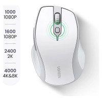 Ugreen MU101 ergonomic wireless mouse Bluetooth / 2.4 GHz - white