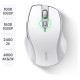 Ugreen MU101 ergonomic wireless mouse Bluetooth / 2.4 GHz - white