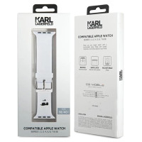 Karl Lagerfeld 3D Rubber Choupette Heads Strap for Apple Watch 38/40/41mm - White