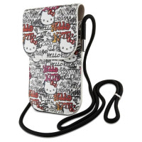Hello Kitty Leather Tags Graffiti Cord bag - beige