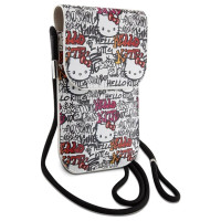Hello Kitty Leather Tags Graffiti Cord bag - beige