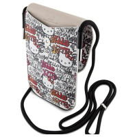 Hello Kitty Leather Tags Graffiti Cord bag - beige