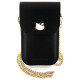 Hello Kitty Leather Metal Logo Chain bag - black