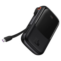 Baseus [RETURNED ITEM] Baseus Qpow Digital Display powerbank with fast charging 10000mAh 22.5W QC/PD/SCP/FCP with built-in USB-C cable black