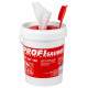 Profi Sauber Cloths in a soaking bucket with a ProfiSauber WET SET 100 dispenser