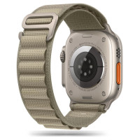 Tech-Protect Nylon Pro Strap for Apple Watch 4 / 5 / 6 / 7 / 8 / 9 / SE / Ultra 1 / 2 (42/44/45/49 mm) - Titanium Olive