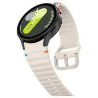Tech-Protect Silicone Sport Strap for Samsung Galaxy Watch 4 / 5 / 5 Pro / 6 / 7 / FE - Beige