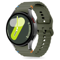 Tech-Protect Silicone Sport Strap for Samsung Galaxy Watch 4 / 5 / 5 Pro / 6 / 7 / FE - Green