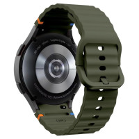 Tech-Protect Silicone Sport Strap for Samsung Galaxy Watch 4 / 5 / 5 Pro / 6 / 7 / FE - Green