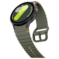 Tech-Protect Silicone Sport Strap for Samsung Galaxy Watch 4 / 5 / 5 Pro / 6 / 7 / FE - Green