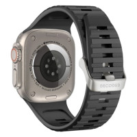 Decoded Ultra Traction Silicone Strap for Apple Watch 49 / 45 / 44 / 42 mm Gen 1-9 - SE - Black