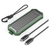Orico Wzmocniona kieszeń dyskowa Orico OTPX-G2 M.2 NVMe/SATA SSD USB-C 3.2 taktyczna - szaro-zielona
