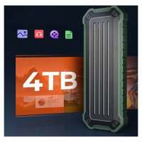 Orico Wzmocniona kieszeń dyskowa Orico OTPX-G2 M.2 NVMe/SATA SSD USB-C 3.2 taktyczna - szaro-zielona