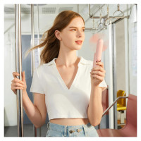 Jisulife Handheld Fan Life8 Plus Portable USB Fan with Power Bank Function 4500mAh and Flashlight - Pink