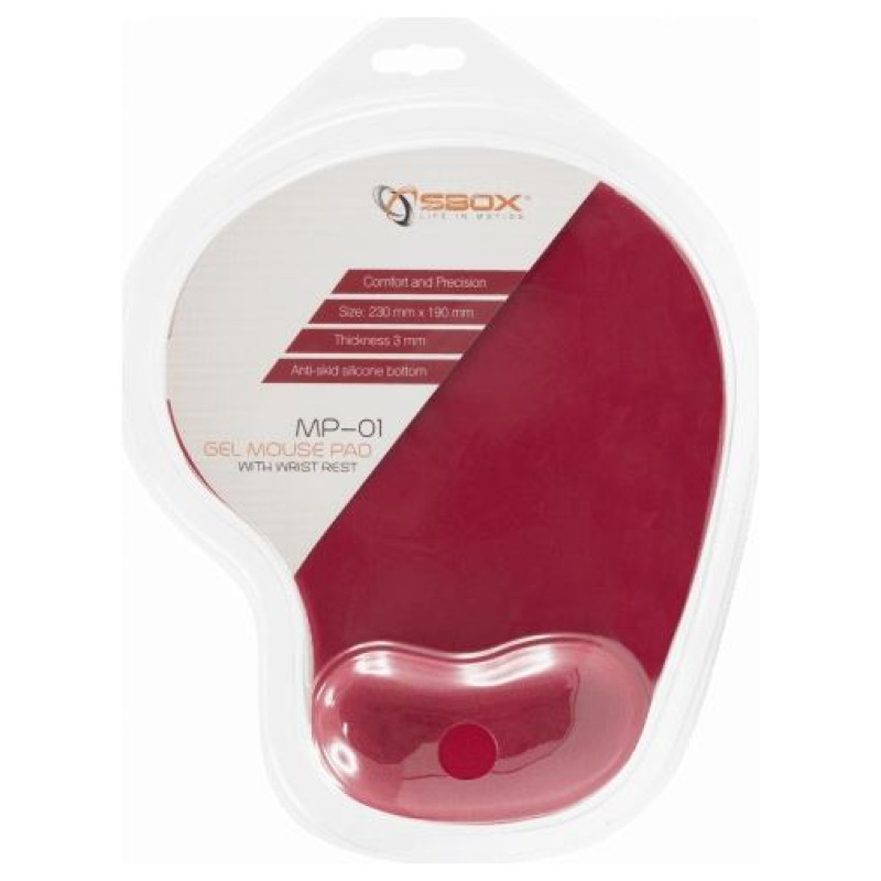 Sbox MP-01R Red Gel Mouse Pad