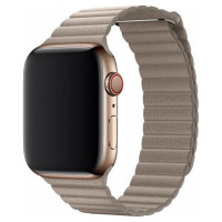 Devia Elegant Leather Loop(44mm) for Apple Watch stone