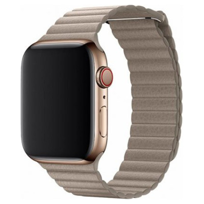 Devia Elegant Leather Loop(44mm) for Apple Watch stone