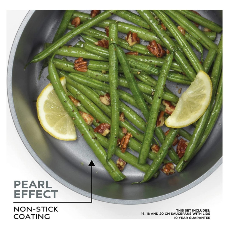 Russell Hobbs RH01706EU Pearlised saucepan set 3pcs