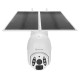Tellur Smart WiFi Solar Camera P&T 3MP, 2K UltraHD, PIR, 20W solar panel, white