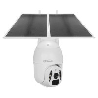 Tellur Smart WiFi Solar Camera P&T 3MP, 2K UltraHD, PIR, 20W solar panel, white