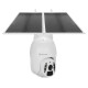 Tellur Smart WiFi Solar Camera P&T 3MP, 2K UltraHD, PIR, 20W solar panel, white