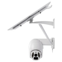 Tellur Smart WiFi Solar Camera P&T 3MP, 2K UltraHD, PIR, 20W solar panel, white