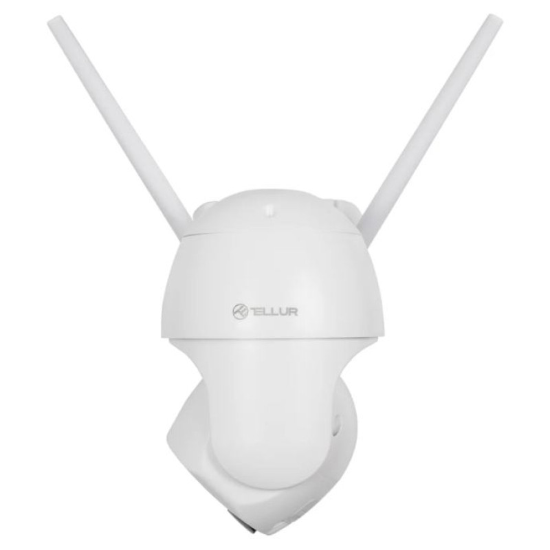 Tellur Smart WiFi Solar Camera P&T 3MP, 2K UltraHD, PIR, 20W solar panel, white