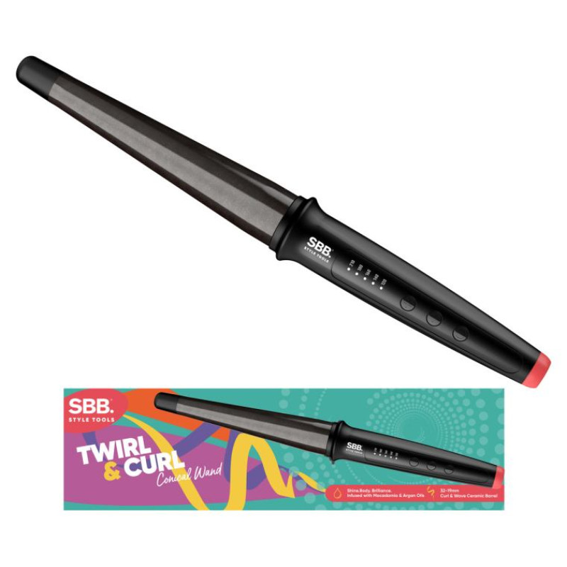 Sbb. SBWD-1000-EU Twirl & Curl Conical Wand Hair Curler