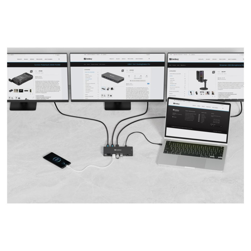 Sandberg 136-61 USB-C 13in1 DockingStation Pro