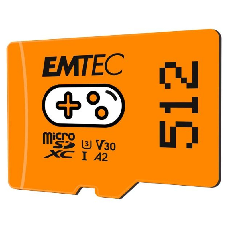 Emtec mSD 512GB UHSI U3 V30 A2 Gaming Orange