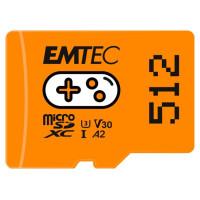 Emtec mSD 512GB UHSI U3 V30 A2 Gaming Orange