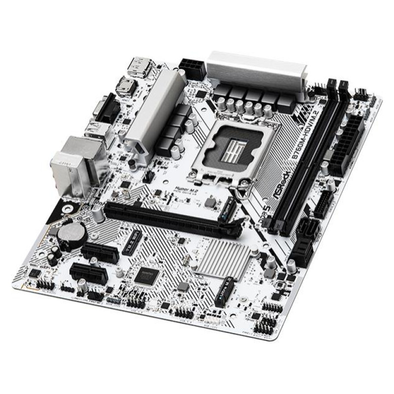 Asrock Mainboard|ASROCK|Intel B760 Express|LGA1700|Micro-ATX|Memory DDR5|Memory slots 2|2xPCI-Express 3.0 1x|1xPCI-Express 4.0 16x|1xM.2|1x15pin D-sub|1xHDMI|1xDisplayPort|1xAV-In|1xAV-out|1xMicrophone|2xUSB 2.0|3xUSB 3.2|1xUSB-C|1xRJ45|B760M-HDV/M.2