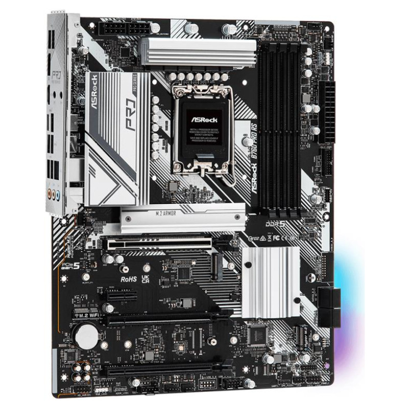 Asrock Mainboard|ASROCK|Intel B760 Express|LGA1700|ATX|Memory DDR5|Memory slots 4|1xPCI-Express 3.0 1x|1xPCI-Express 3.0 16x|1xPCI-Express 4.0 16x|1xPCI-Express 5.0 16x|3xM.2|1xHDMI|1xDisplayPort|2xUSB 2.0|5xUSB 3.2|1xUSB-C|1xRJ45|3xAudio port|B760PRORS