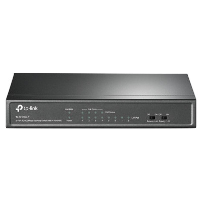 Tp-Link Switch|TP-LINK|Desktop/pedestal|8x10Base-T / 100Base-TX|PoE ports 4|TL-SF1008LP