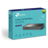 Tp-Link Switch|TP-LINK|Desktop/pedestal|8x10Base-T / 100Base-TX|PoE ports 4|TL-SF1008LP