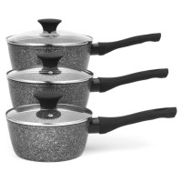 Salter BW05751S2EU7 Megastone 3-Piece Saucepan Set