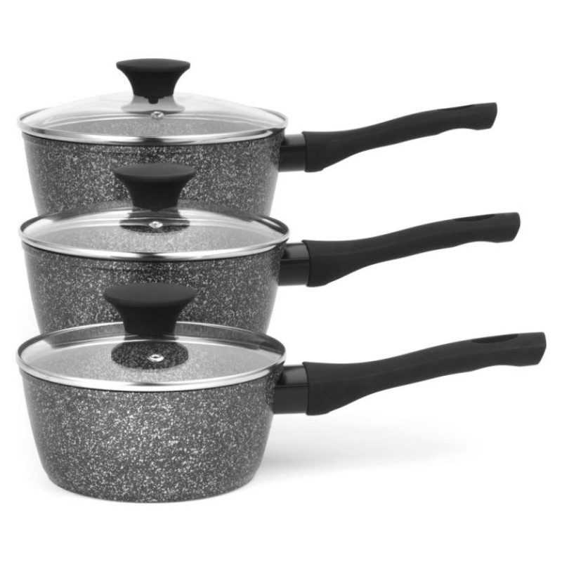 Salter BW05751S2EU7 Megastone 3-Piece Saucepan Set