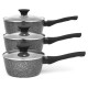 Salter BW05751S2EU7 Megastone 3-Piece Saucepan Set